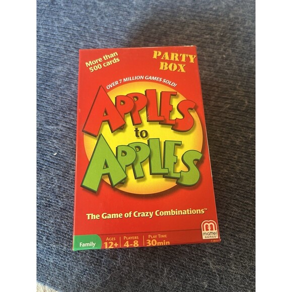 Apples to Apples Party Box Game - Complete - Mattel - 2014 - EUC - Picture 1 of 3